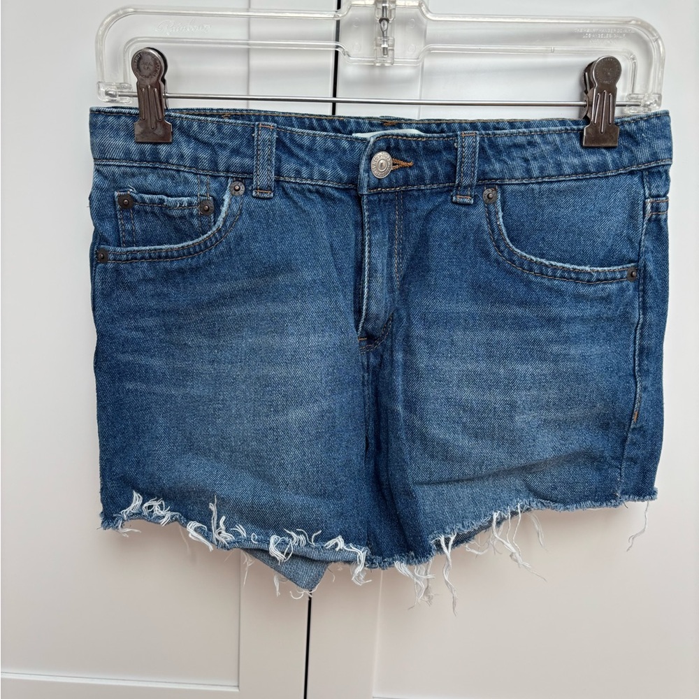Levi's Classic Blue Denim Girlfriend Shorty Short Junior 14R
